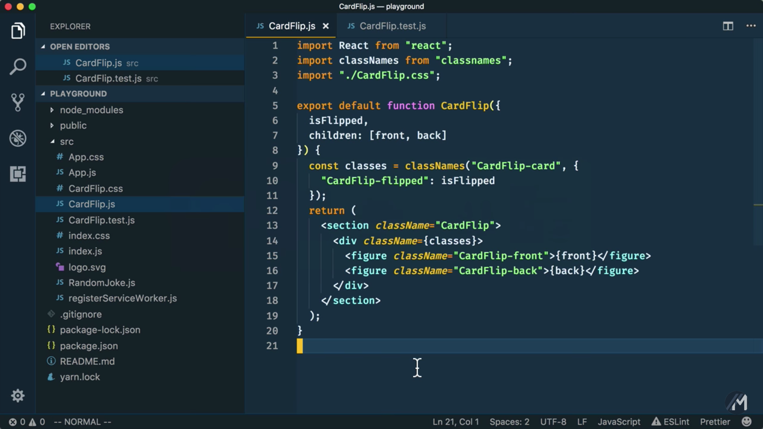 Screenshot of Code
