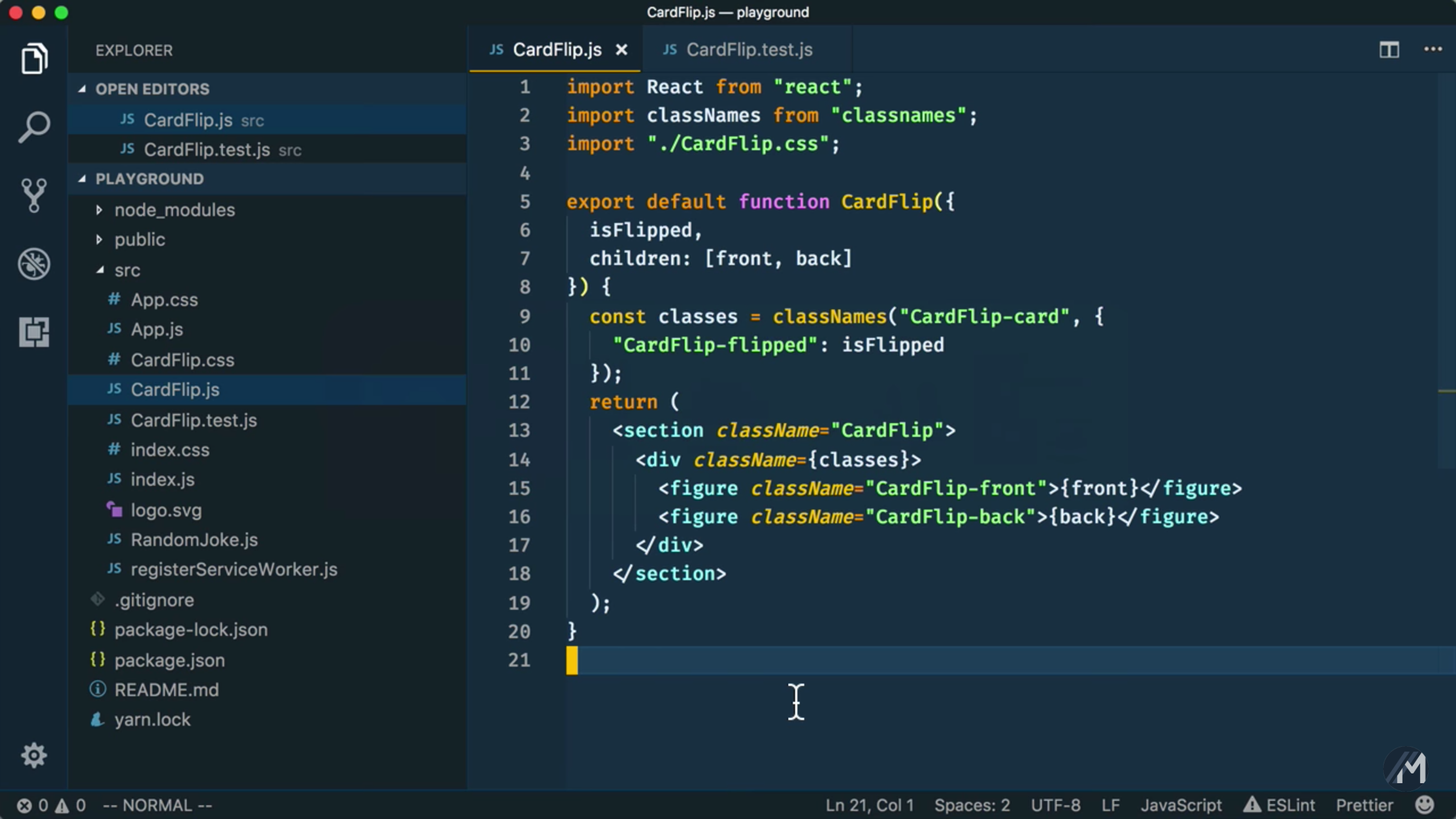 Screenshot of Code