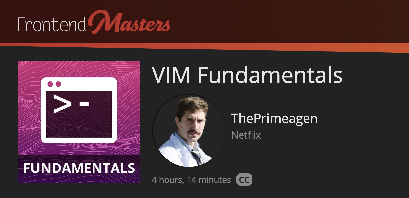 frontend masters vim course